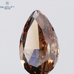 1.01 CT Pear Diamond Natural Brown Color SI2 Clarity (7.92 MM)