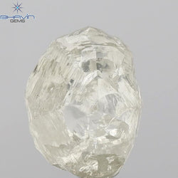 2.22 CT Rough Shape Natural Diamond Yellow Color SI1 Clarity (8.53 MM)