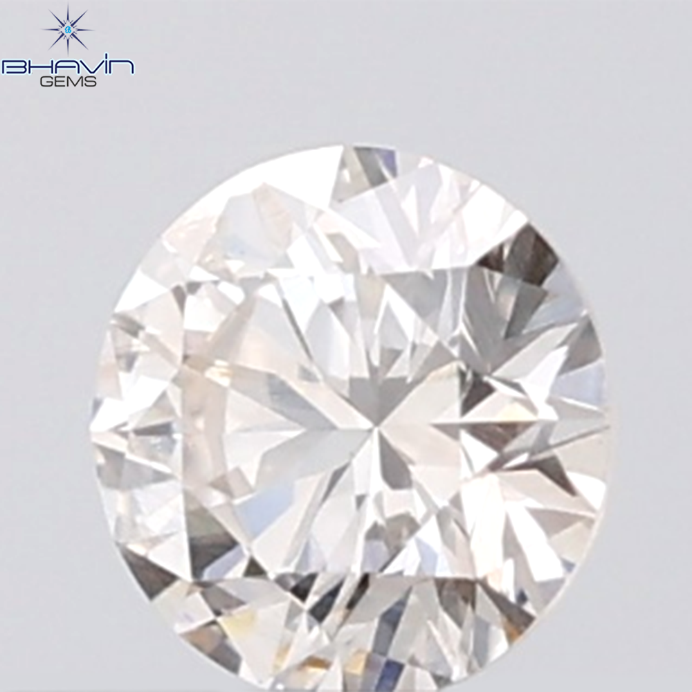 0.18 CT ラウンド ローズ カット シェイプ 天然ダイヤモンド ピンク色 I2 クラリティ (3.86 MM)