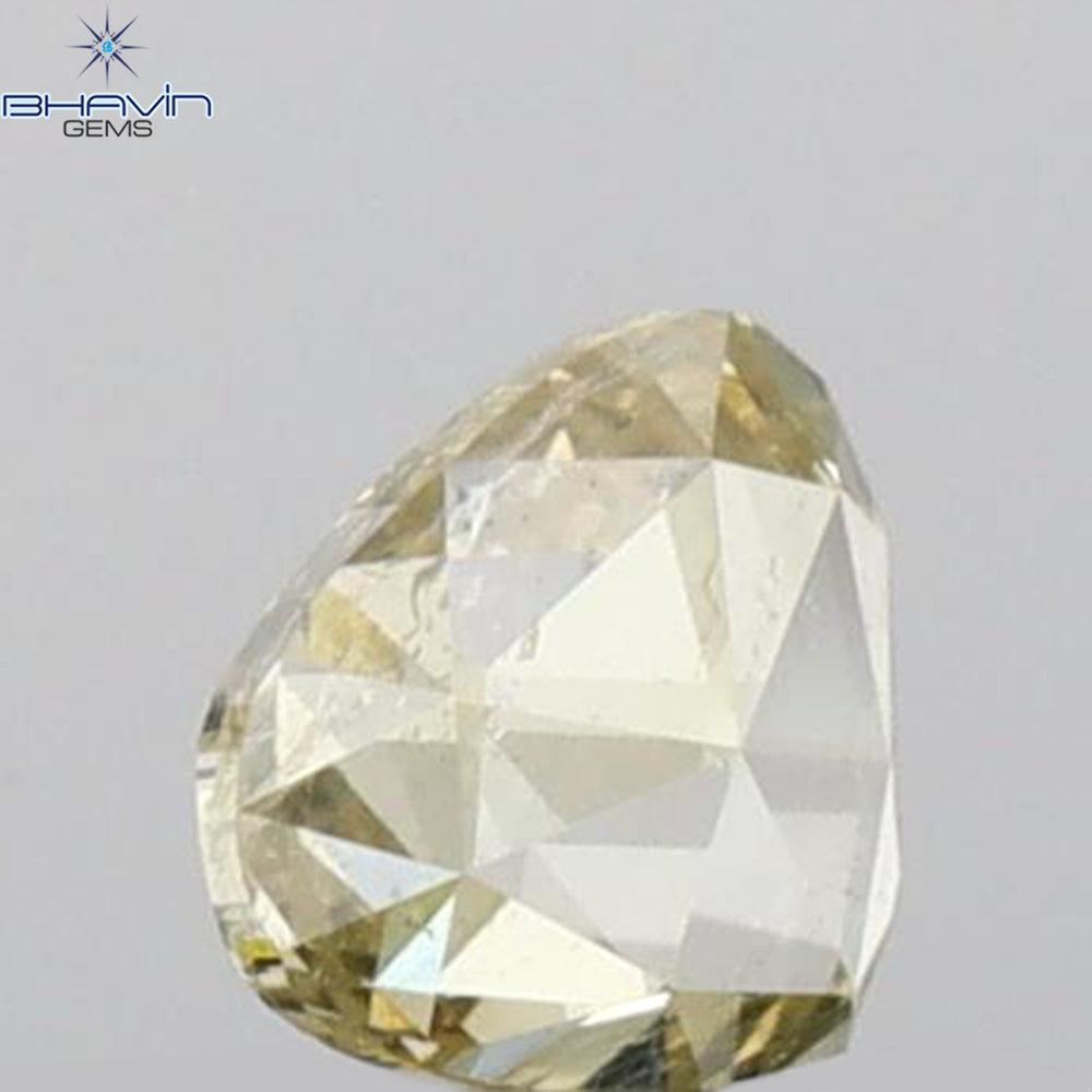 0.18 CT Heart Shape Natural Diamond Green Yellow Color SI1 Clarity (4.10 MM)