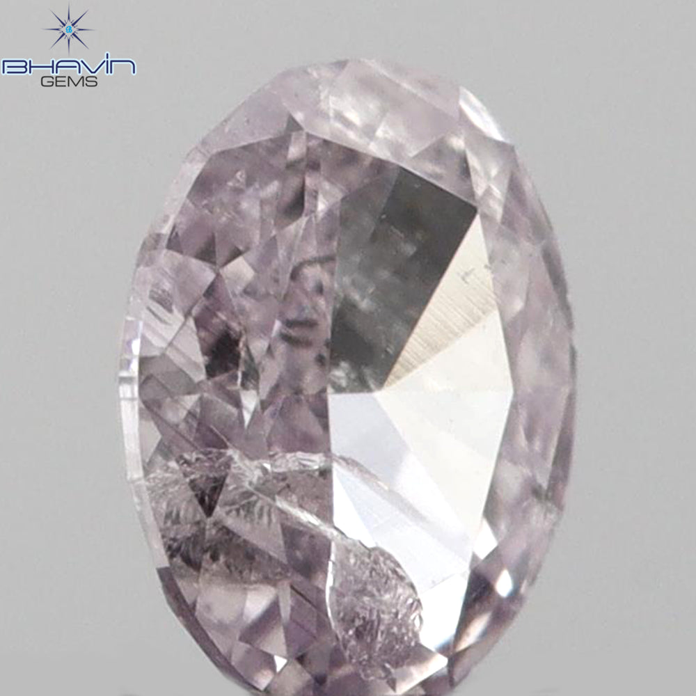 0.12 CT Oval Shape Natural Diamond Pink Color I1 Clarity (3.62 MM)
