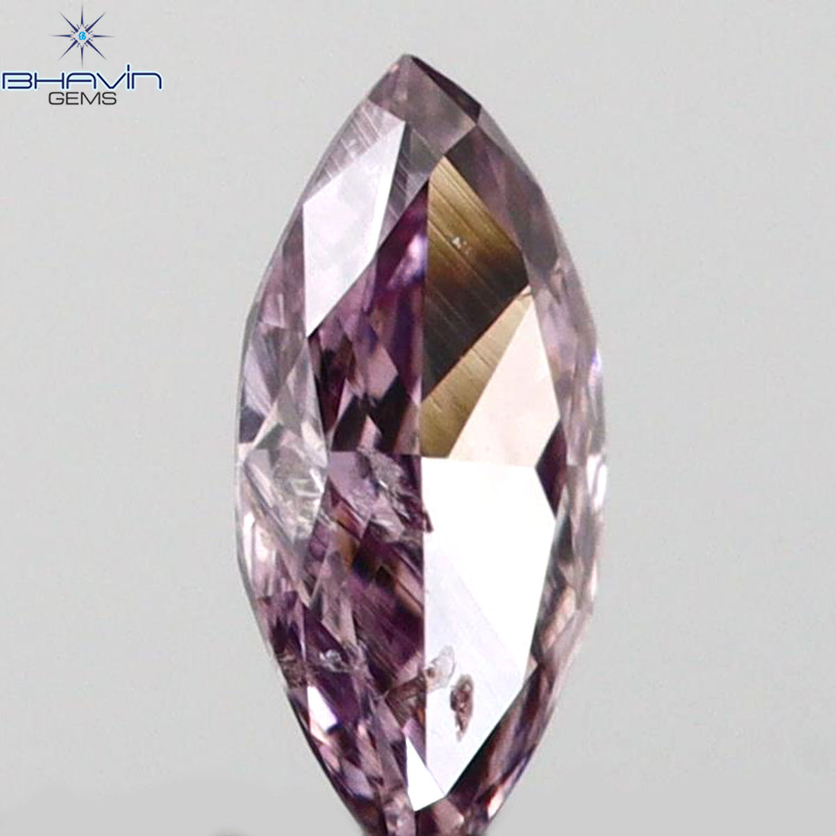 0.05 CT マーキスシェイプ 天然ルースダイヤモンド ピンクカラー SI2 クラリティ (3.90 MM)