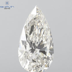 GIA Certified 1.30 CT Pear Diamond White (I) Color Natural Diamond (10.25 MM)