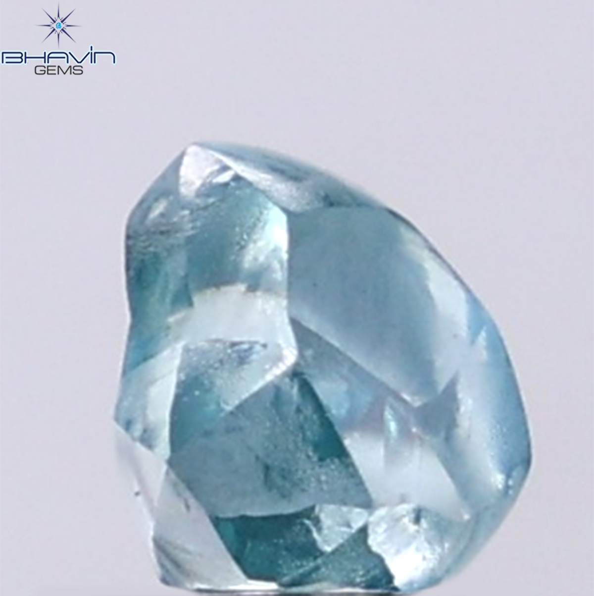 1.15 CT Natural Rough Diamond Enhanced Blue Color Clarity VS (5.81 MM)