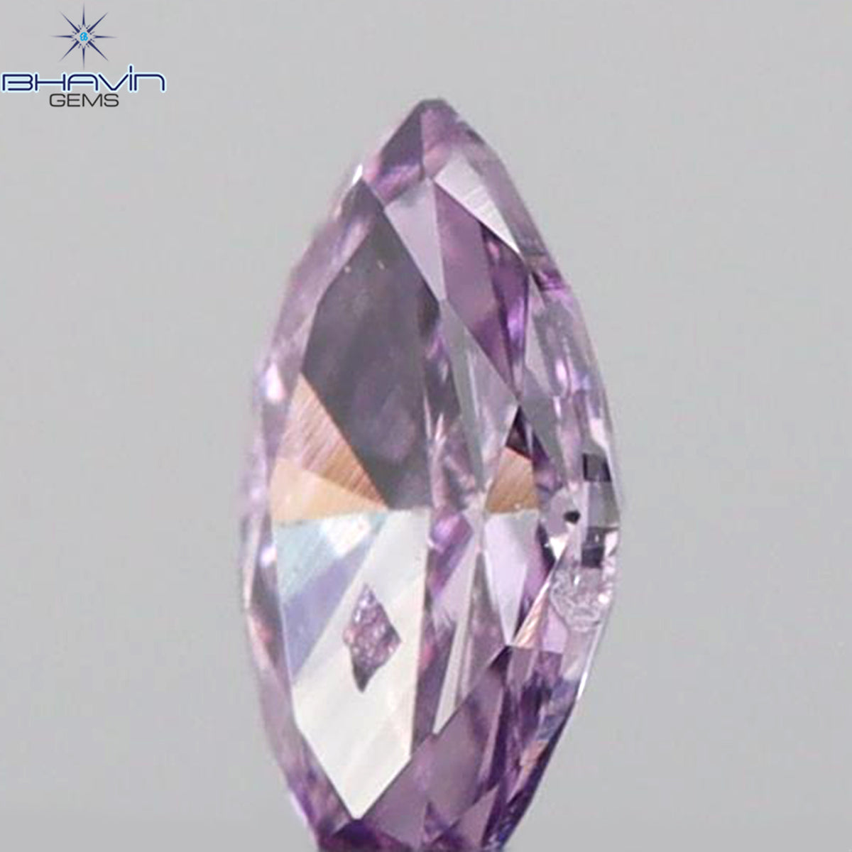 0.10 CT マーキス シェイプ ナチュラル ルース ダイヤモンド ブラウン ピンク カラー VS2 クラリティ (5.00 MM)