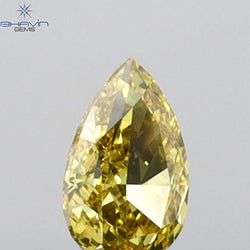 0.14 CT Pear Shape Natural Diamond Green (Chameleon) Color VS1 Clarity (4.17 MM)