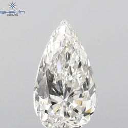 0.59 CT Pear Diamond Enhanced White Color VS1 Clarity (7.38 MM)