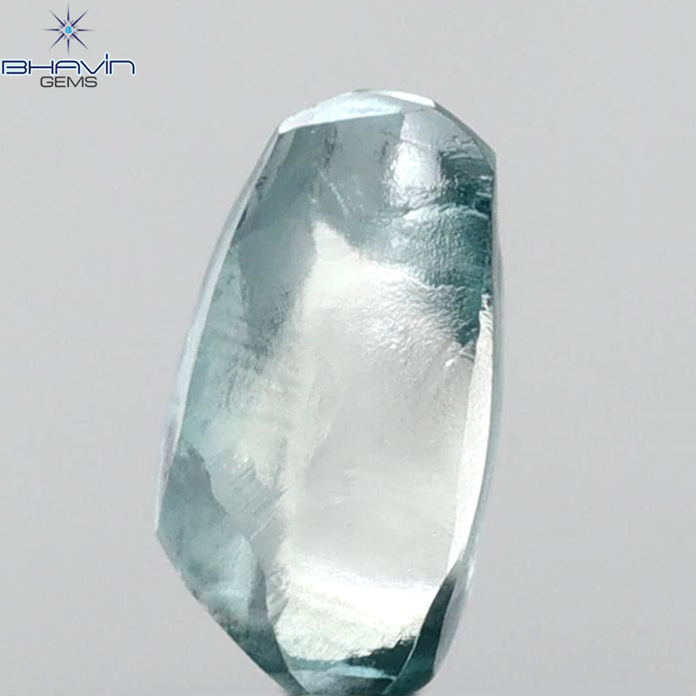 1.04 CT Rough Shape Enhanced Blue Color VS2 Clarity (8.32 MM)