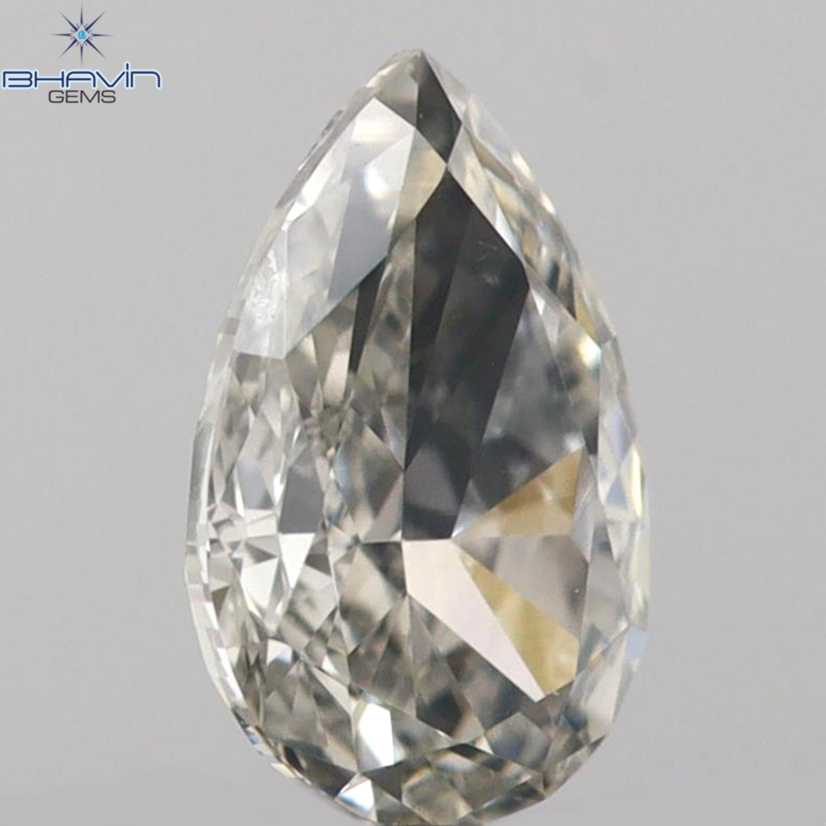 0.25 CT ペアシェイプ 天然ダイヤモンド グレーカラー SI1 クラリティ (4.91 MM)