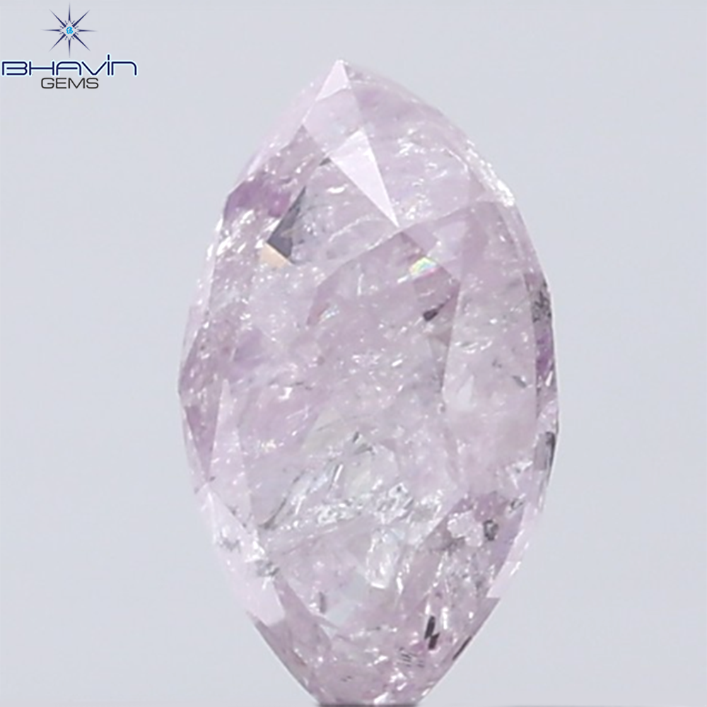 0.40 CT Marquise Diamond Natural Pink Color I3 Clarity (6.22 MM)
