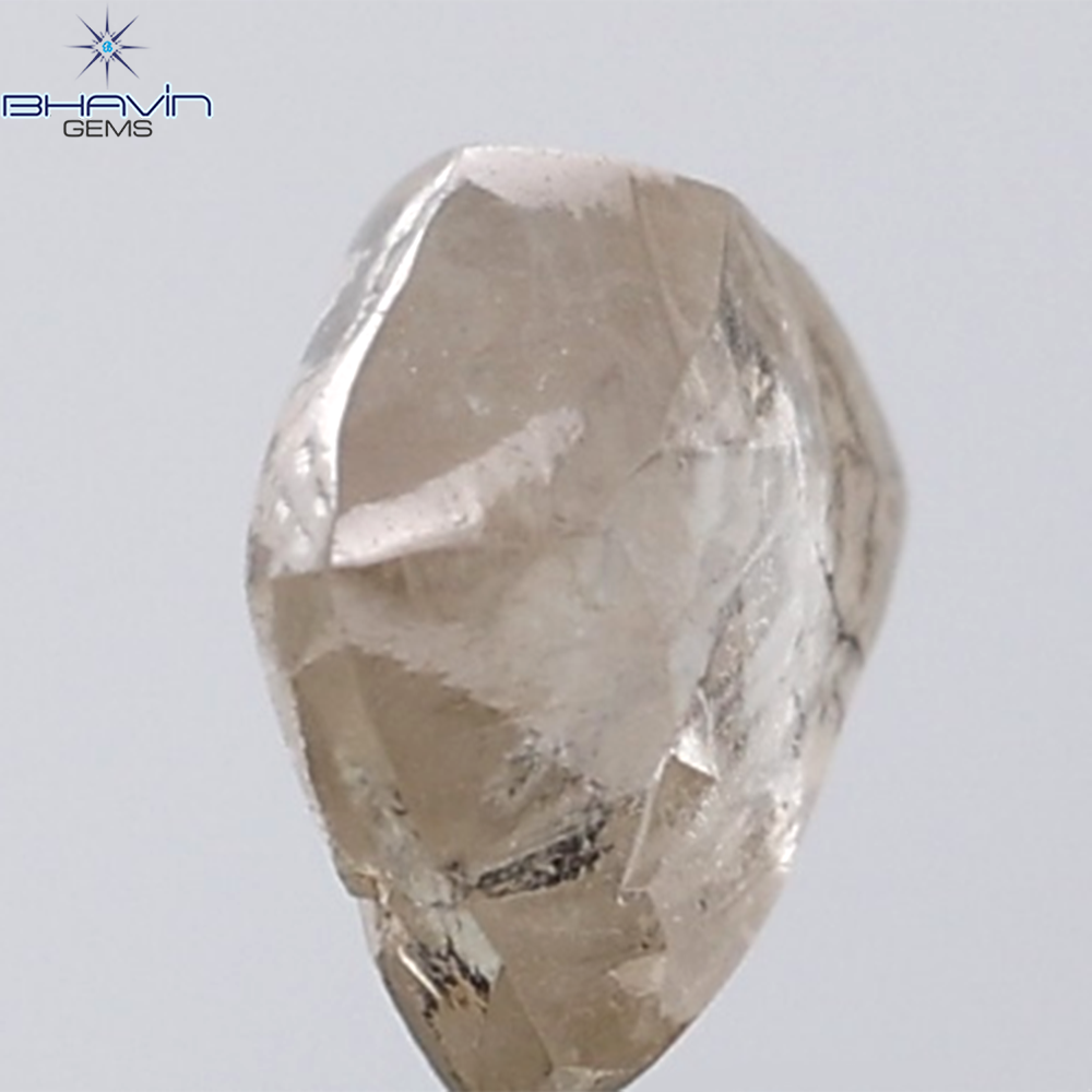 1.26 CT Rough Shape Natural Diamond Brown Color SI1 Clarity (6.19 MM)