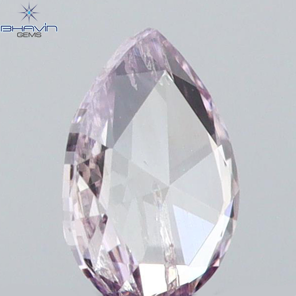0.09 CT Natural Pear Diamond Pink Color Clarity I1 (3.97 MM)