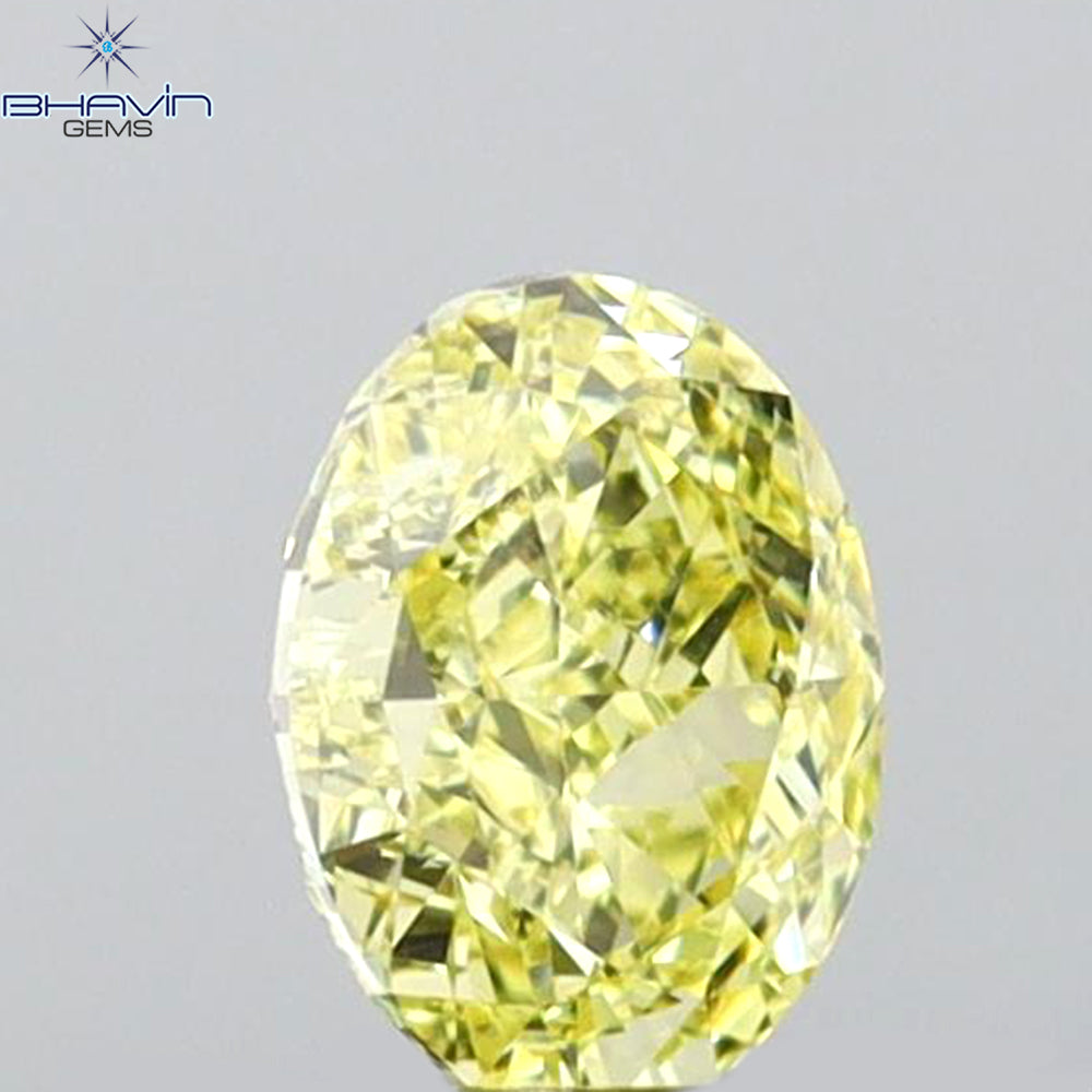 GIA Certified 0.70 CT Oval Shape Natural Diamond Yellow Color VS1 Clarity (6.05 MM)