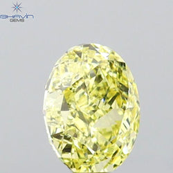 GIA Certified 0.70 CT Oval Shape Natural Diamond Yellow Color VS1 Clarity (6.05 MM)