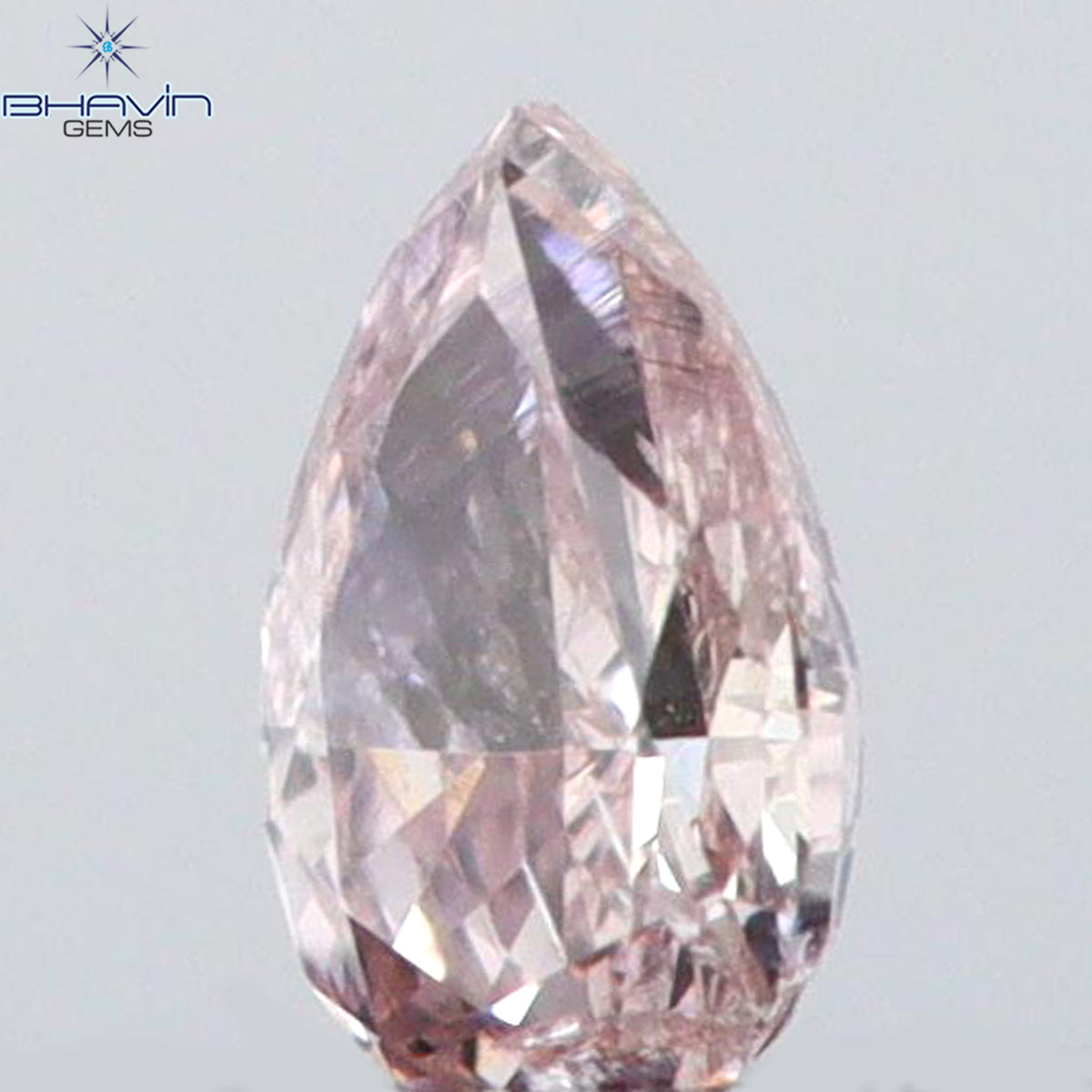 0.06 CT Natural Pear Diamond Pink Color Clarity SI2 (3.14 MM)