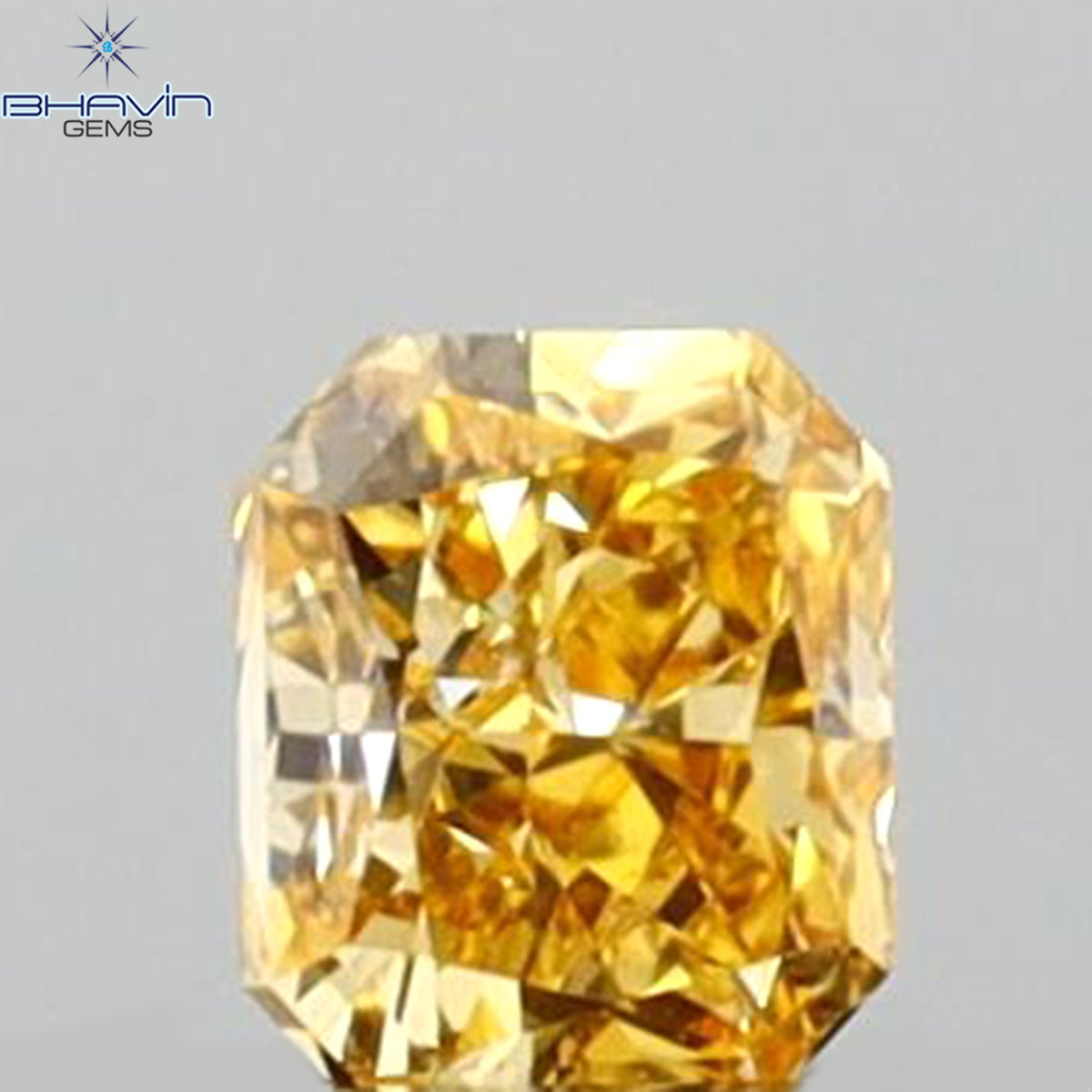 0.11 CT Natural Radiant Diamond Orange Color Clarity VS2 (2.76 MM)