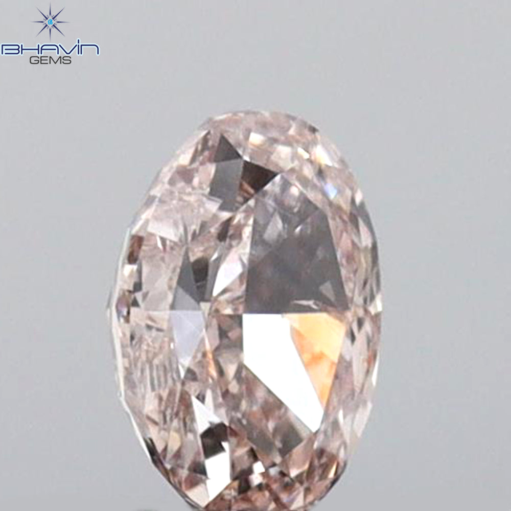 0.25 CT Oval Shape Natural Diamond Pink Color VS2 Clarity (4.63 MM)