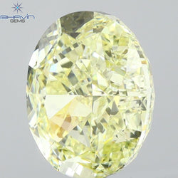GIA Certified 2.52 CT Oval Shape Natural Diamond Light Yellow Color SI1 Clarity (8.89 MM)