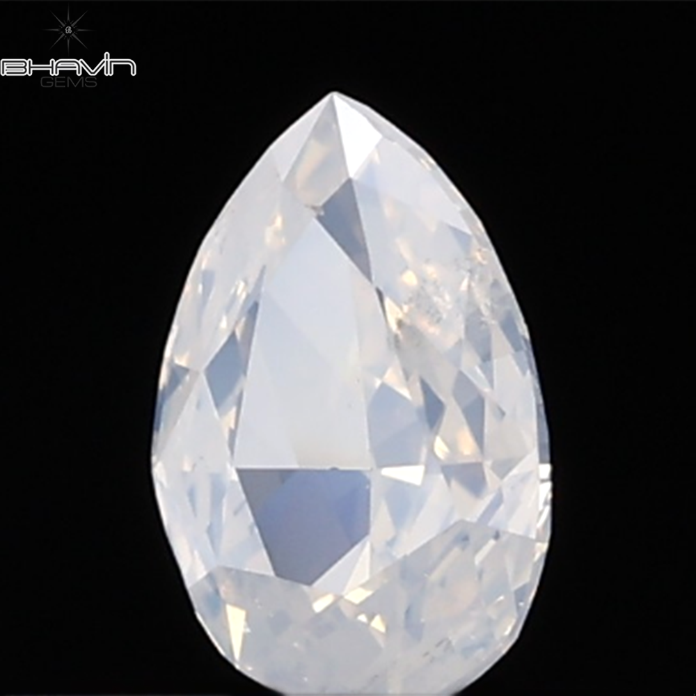 0.29 CT ペアシェイプ ナチュラル ダイヤモンド グリーン (カメレオン) カラー VS1 クラリティ (5.89 MM)