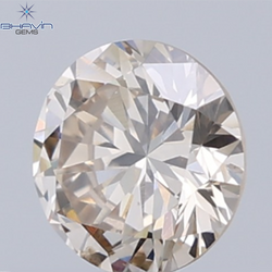 0.36 CT Natural Round Diamond Brown Color Clarity VS1 (4.64 MM)