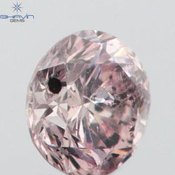 0.05 CT Round Shape Natural Diamond Pink (Argyle) Color I1 Clarity (2.36 MM)