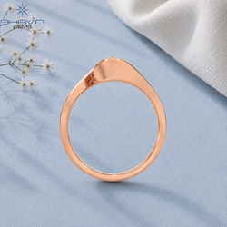 Round Brilliant Cut Tension Bypass Solitaire Engagement Ring in Rose Gold