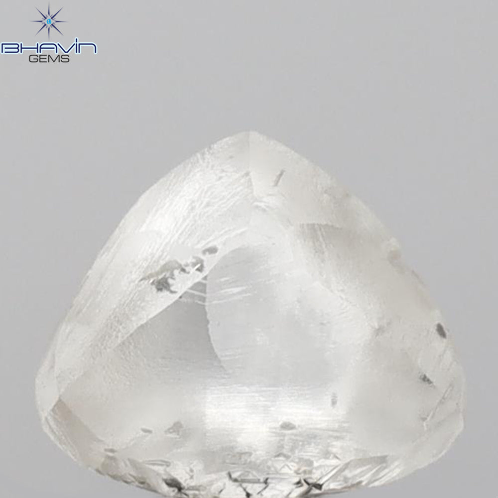 2.09 CT Rough Shape Natural Diamond White Color SI1 Clarity (7.90 MM)
