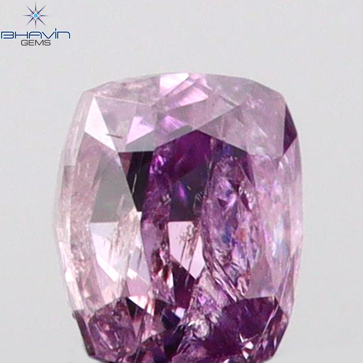 0.08 CT クッションシェイプ 天然ダイヤモンド ピンクカラー I2 クラリティ (2.60 MM)