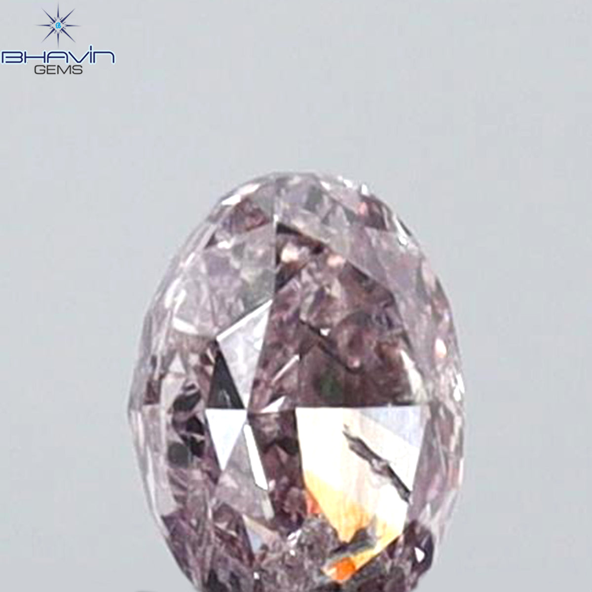 0.16 CT Oval Shape Natural Diamond Pink Color I1 Clarity (3.88 MM)