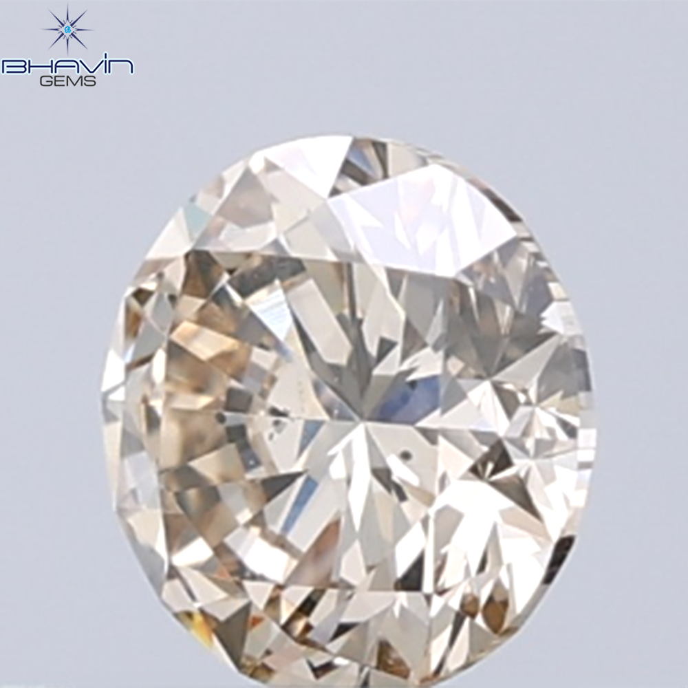 0.18 CT ラウンド ローズ カット シェイプ 天然ダイヤモンド ピンク色 I2 クラリティ (3.86 MM)