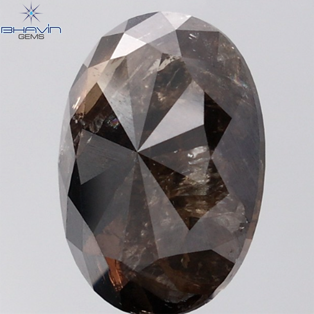 1.49 CT オーバルシェイプ 天然ダイヤモンド ソルトアンドペーパーカラー I3 クラリティ (8.15 MM)