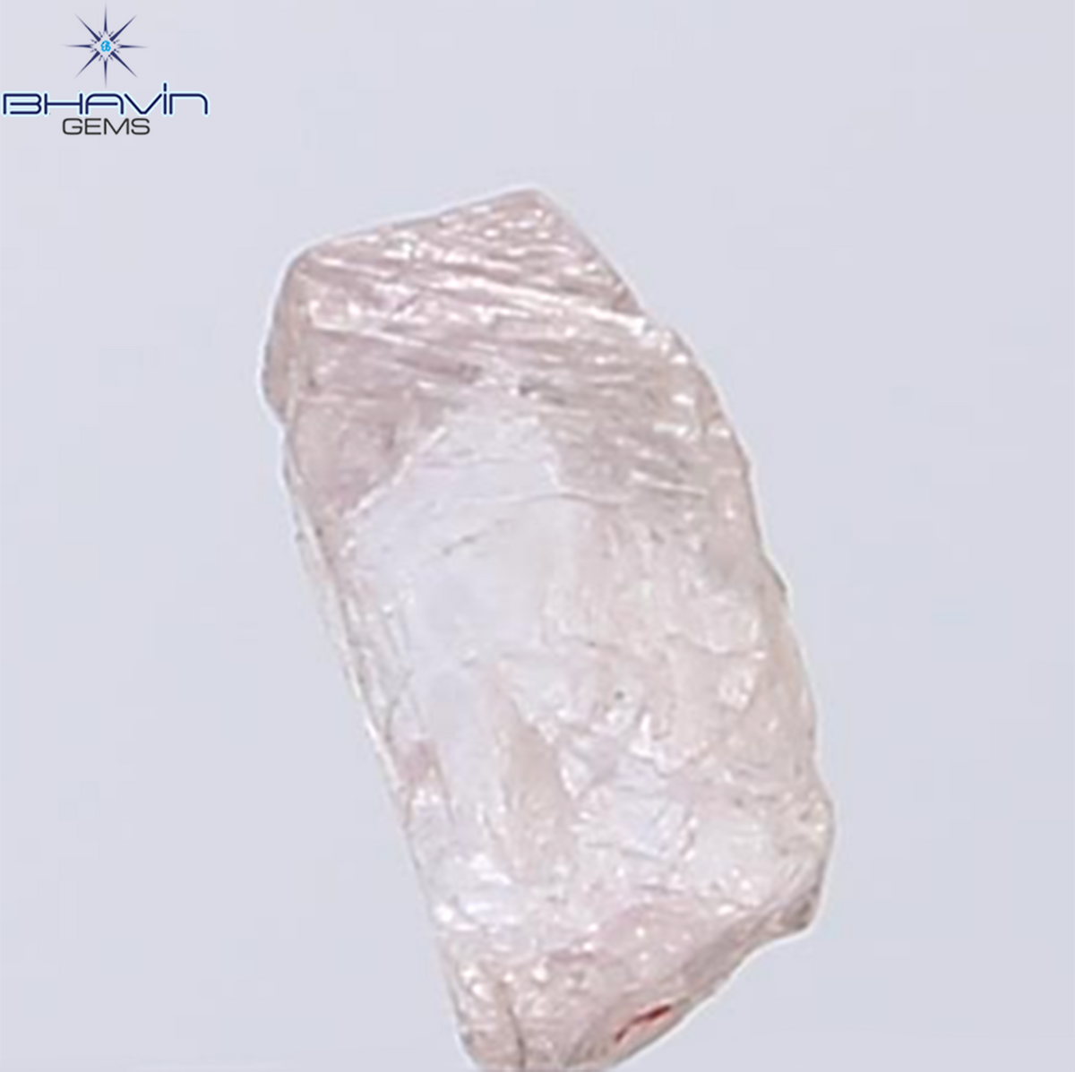 0.63 CT Natural Rough Diamond Pink Color Clarity VS (6.23 MM)