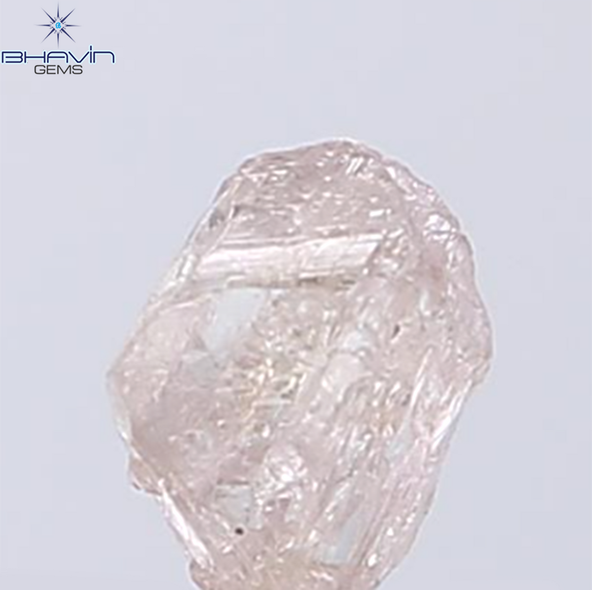 0.59 CT Natural Rough Diamond Pink Color Clarity SI (5.56 MM)