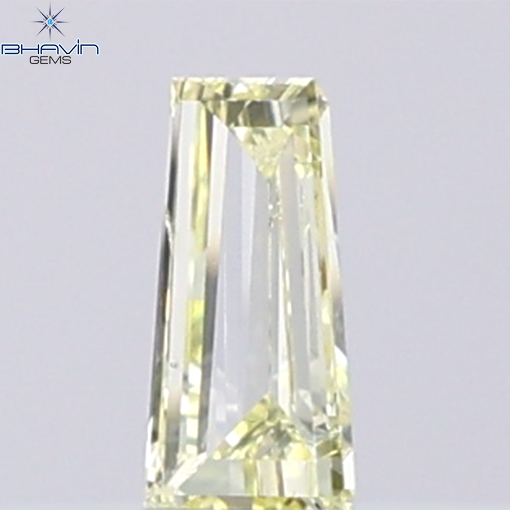 0.24 CT Baguette Shape Natural Diamond Yellow Color VS2 Clarity (5.44 MM)