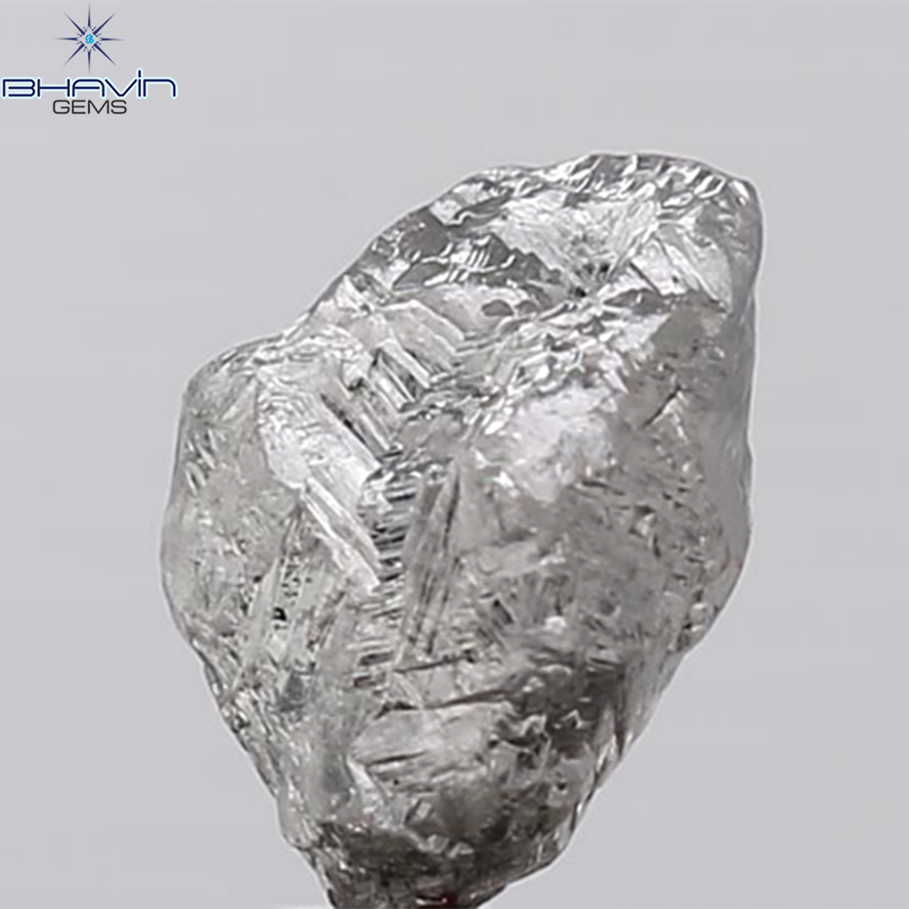 2.86 CT Rough Shape Natural Diamond Salt And Papper Color I3 Clarity (9.81 MM)