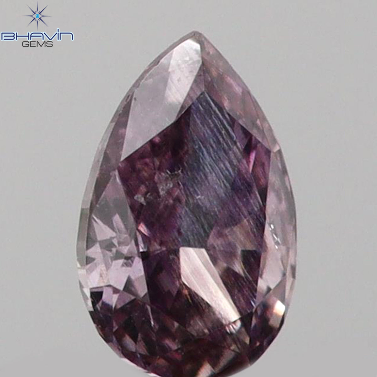 0.07 CT ペアシェイプ 天然ダイヤモンド ピンクカラー SI1 クラリティ (3.35 MM)