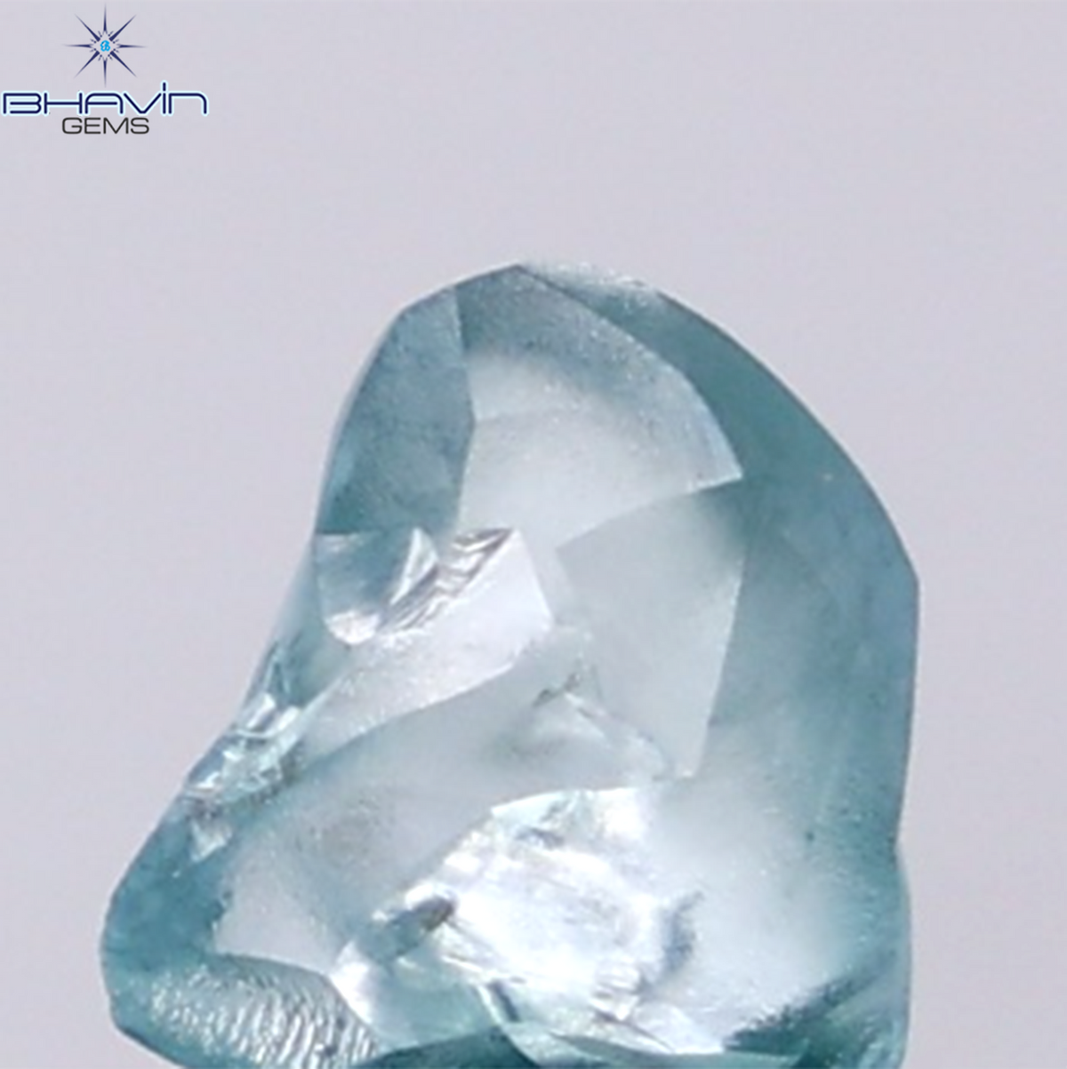 1.00 CT Natural Rough Diamond Enhanced Blue Color Clarity VS (7.13 MM)
