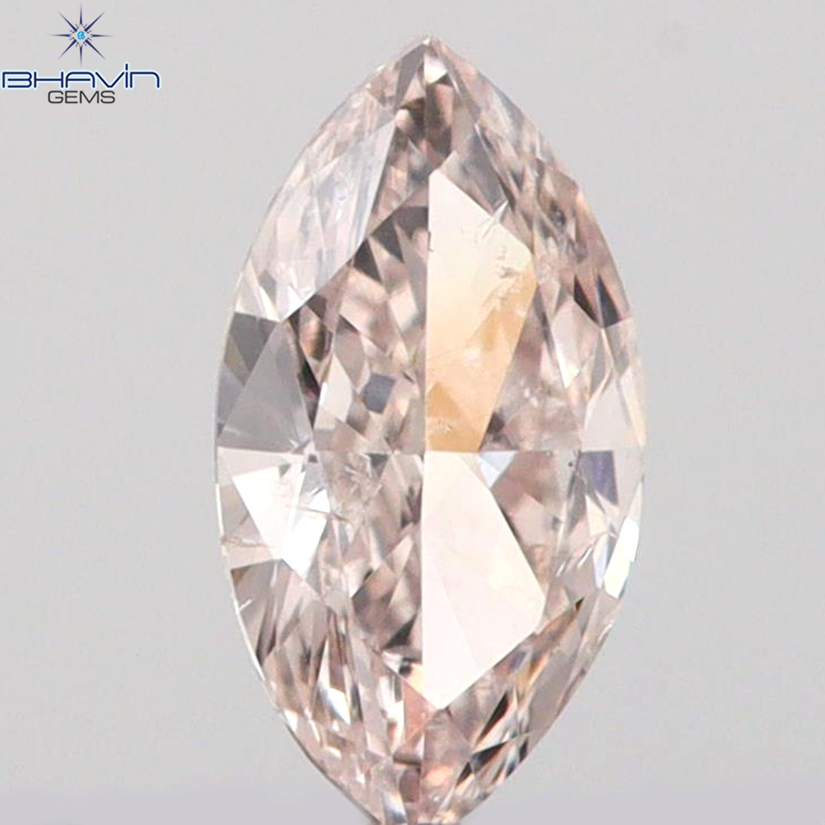 0.14 CT Natural Marquise Diamond Pink Color Clarity SI1 (5.03 MM)