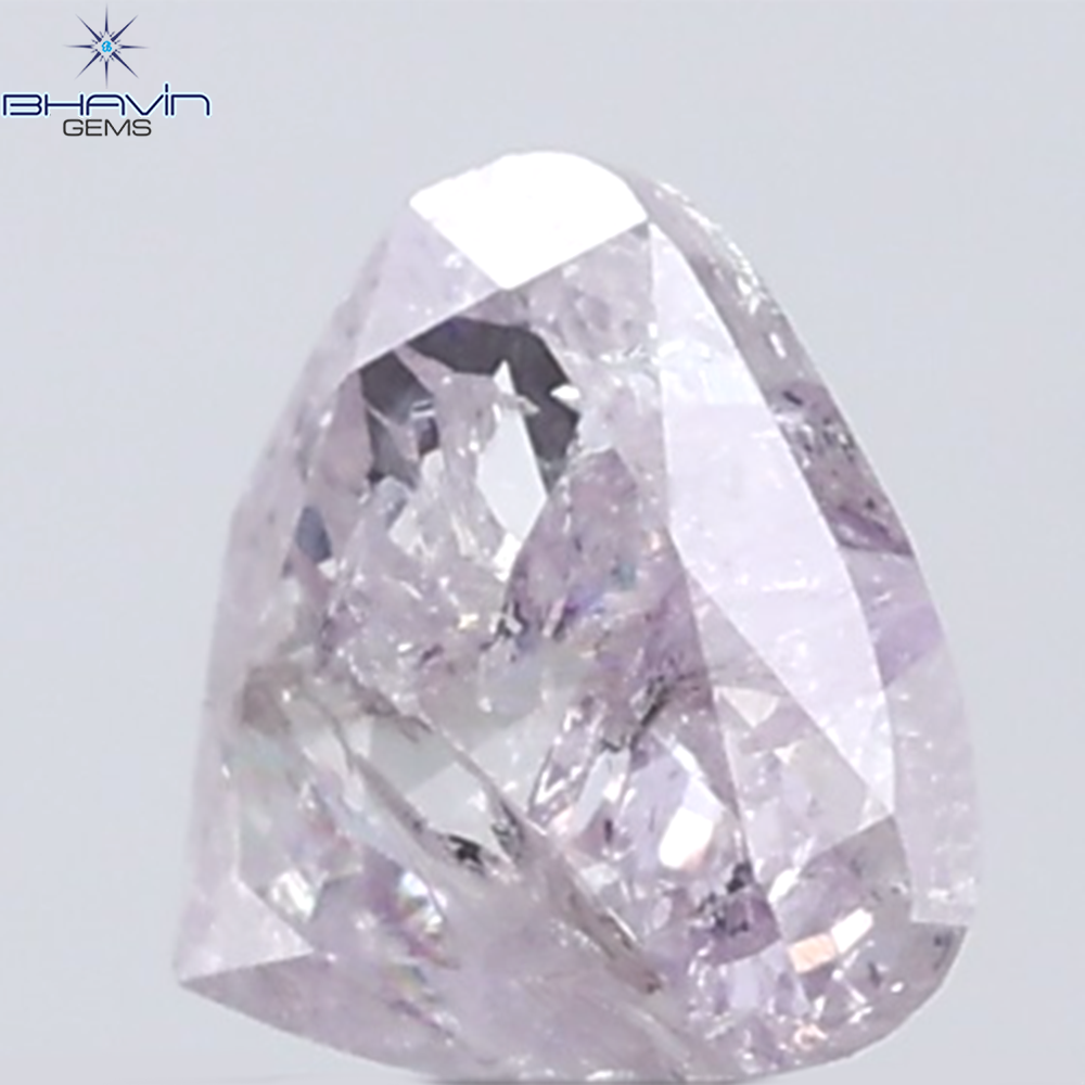 0.24 CT Heart Diamond Natural Pink Color I3 Clarity (4.43 MM)