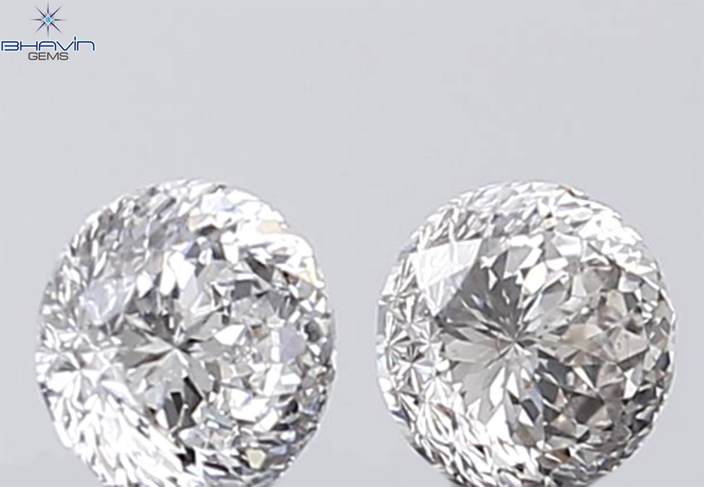 1.00 CT Round Portuguese Pair Diamond White Color VS1 Clarity (4.85 MM)