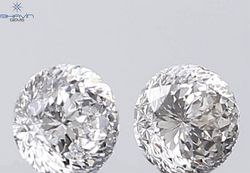 1.00 CT Round Portuguese Pair Diamond White Color VS1 Clarity (4.85 MM)