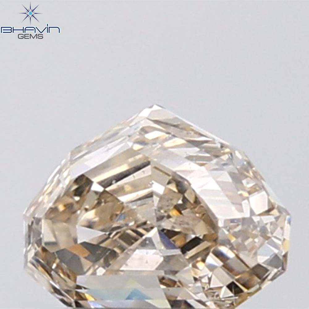 1.02 CT Half Moon Diamond Natural Brown Color SI2 Clarity (7.05 MM)