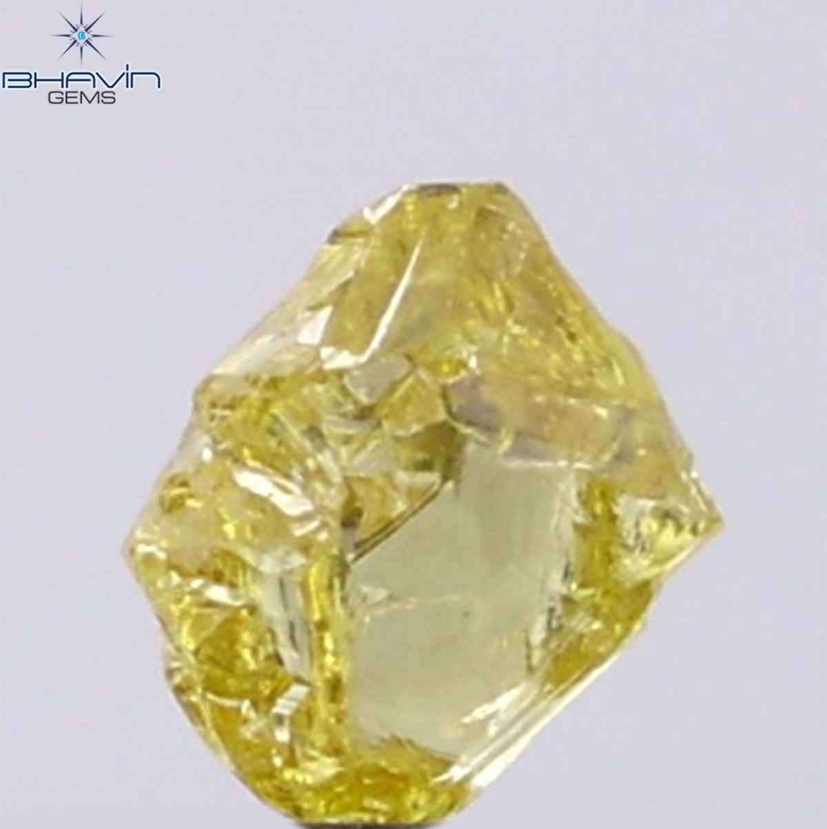 0.94 CT Natural Rough Diamond Enhanced Yellow Color Clarity VS (6.27 MM)