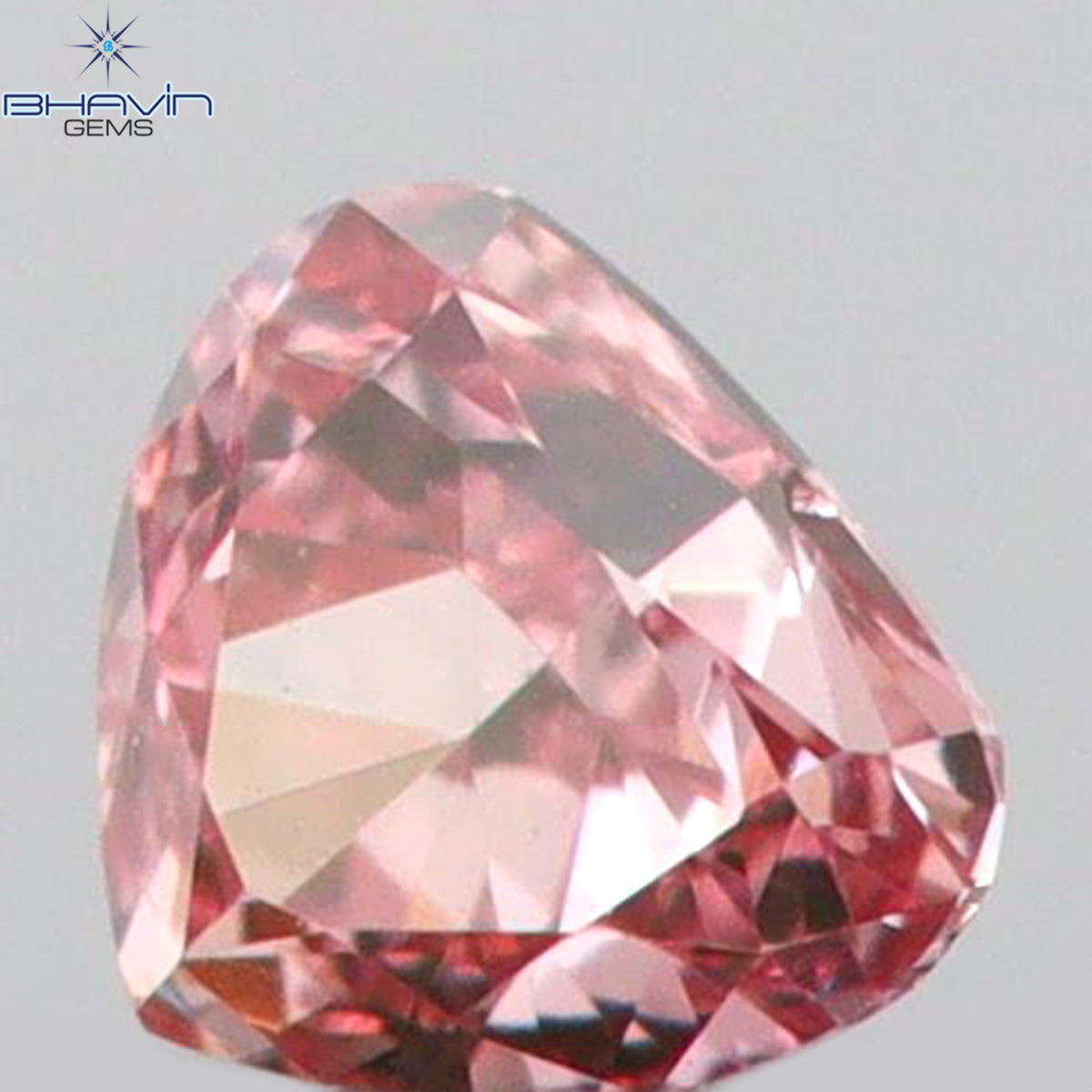 0.04 CT ハートシェイプ 天然ダイヤモンド ピンクカラー VS1 クラリティ (2.15 MM)