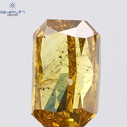 1.03 CT Radiant Natural Orange Diamond I1 Clarity (6.67 MM)