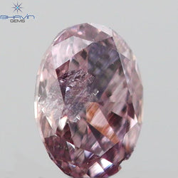 0.06 CT Oval Shape Natural Diamond Pink Color I1 Clarity (2.83 MM)