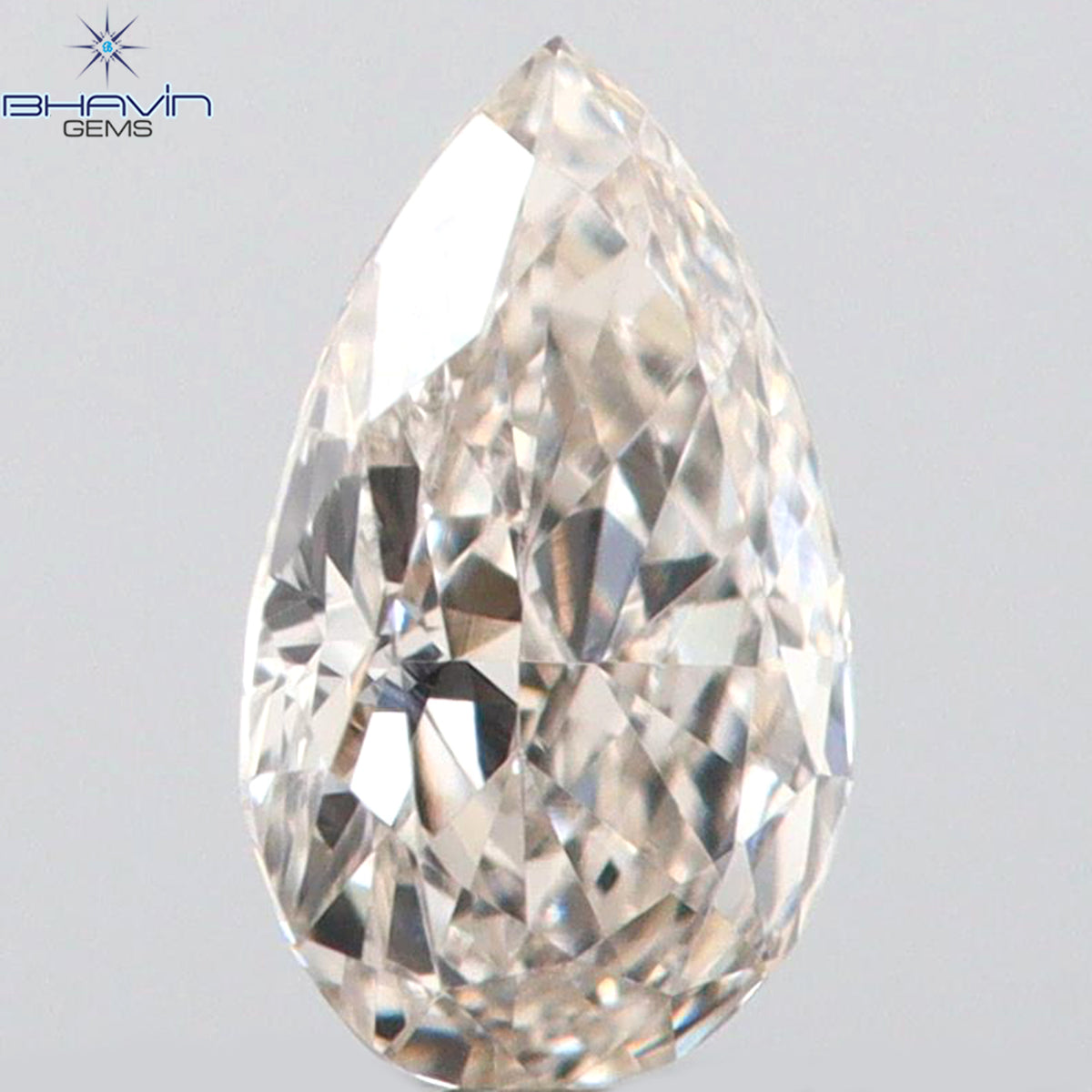0.08 CT ペアシェイプ ナチュラル ダイヤモンド ピンク色 VS1 クラリティ (3.45 MM)