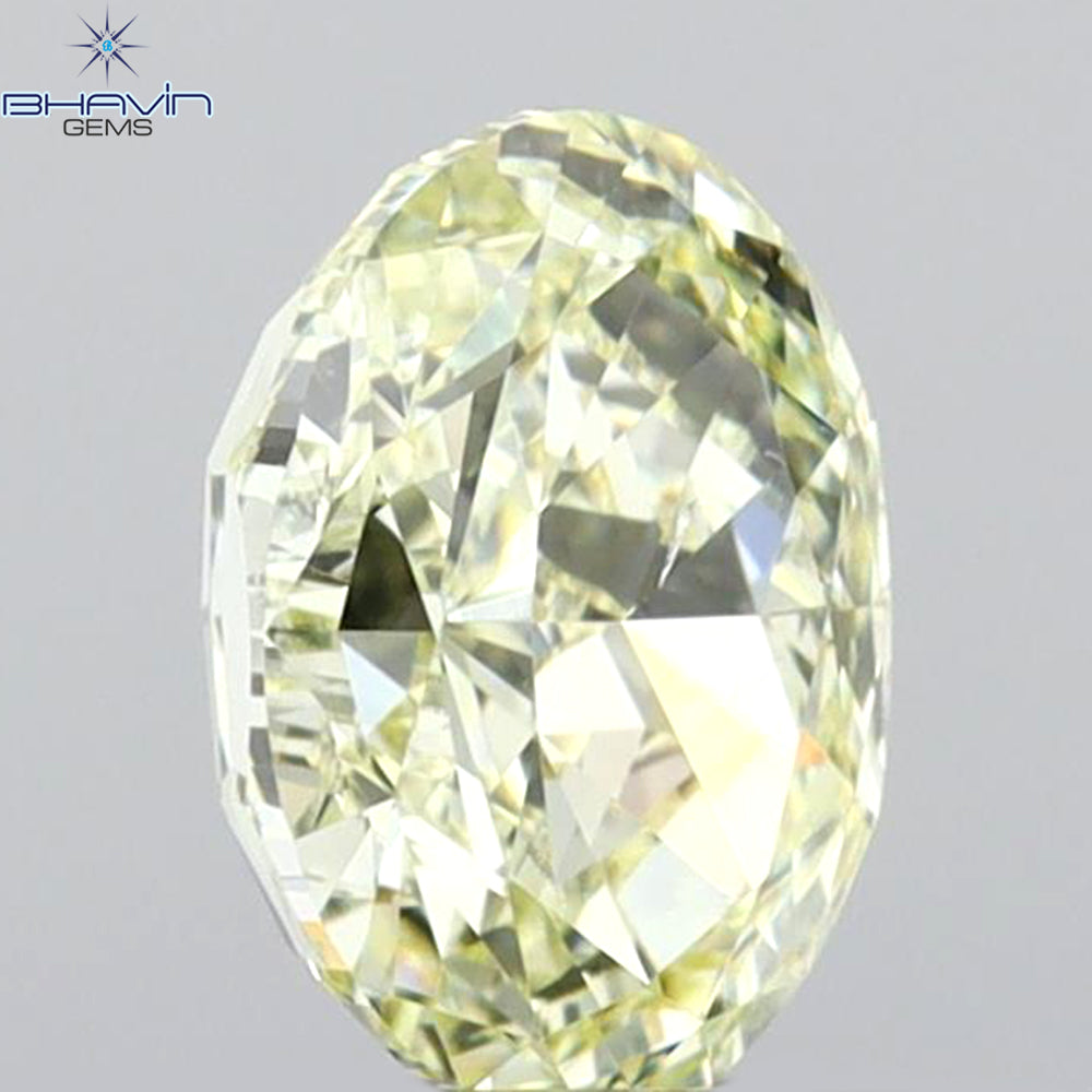 GIA Certified 1.01 CT Oval Diamond Natural Yellow Color SI1 Clarity (6.99 MM)