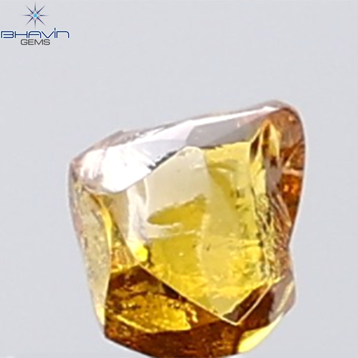 0.33 CT Rough Shape Natural Diamond Orange Color VS1 Clarity (3.96 MM)