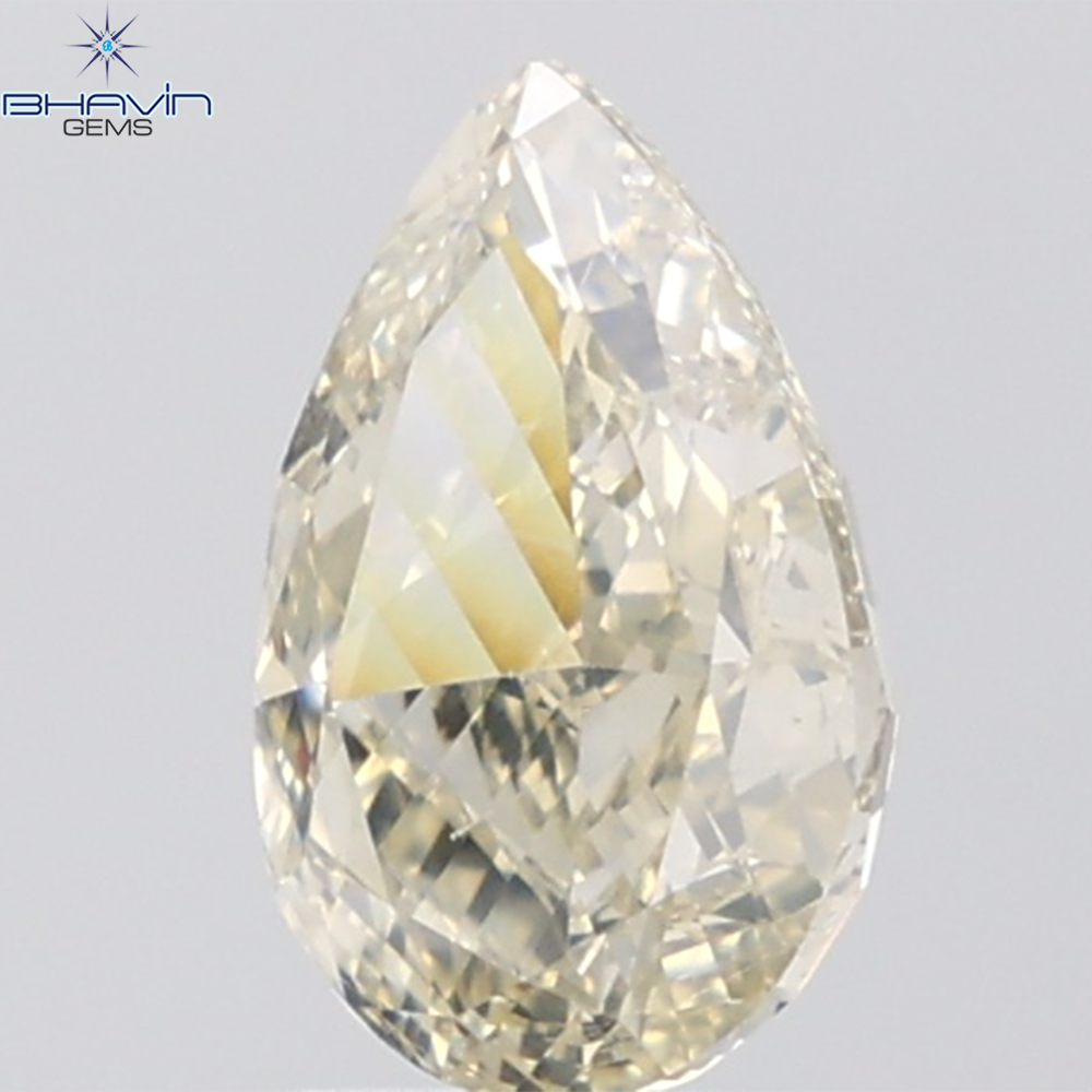 2.17 CT Pear Diamond Natural Yellow Color VS1 Clarity (10.16 MM)